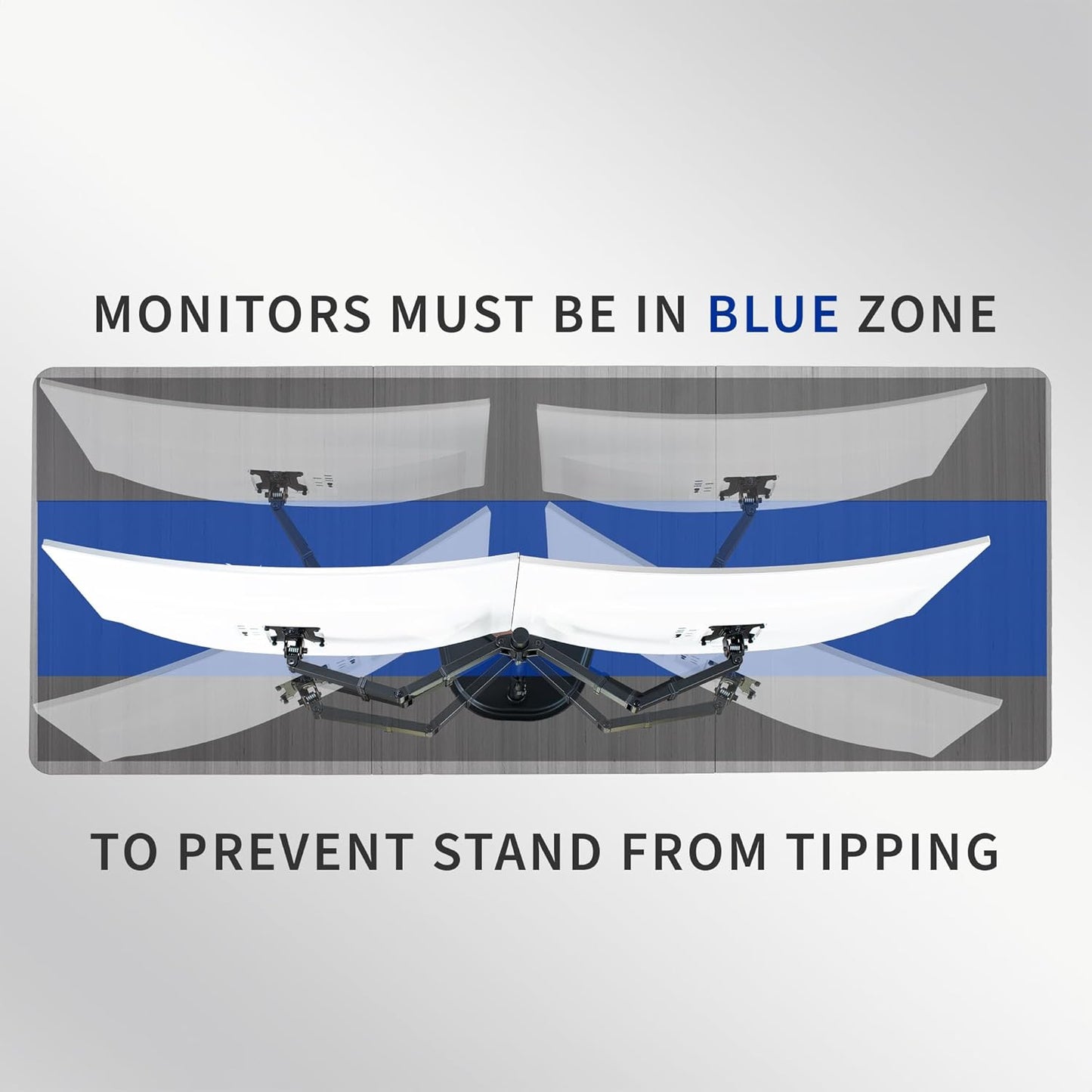 VIVO Dual Ultrawide Monitor Mount, Free-Standing Desk Stand for 2 Screens up to 38 Inches, Heavy-Duty Adjustable Arms, Max VESA 100x100mm, Black, STAND-V038F