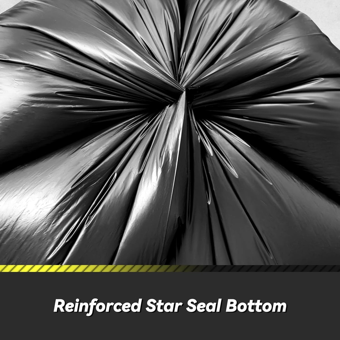 150 Count 55-60 Gallon Trash Bags, Sturdy & Tear-Resistant Commercial Can Liners 55 Gallon, Large Garbage Bags, Large Black Trash Bags for Commercial, Lawn and Leaf Bags