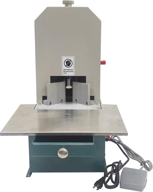 Electric Corner Rounder Desktop Paper Corner Rounding Cutter with Paper Drawer Foot Pedal Switch Semi-Automatic Book Fillet Cutter Machine Cutting Angle R3-R10 7PCS Cutting Dies 110V