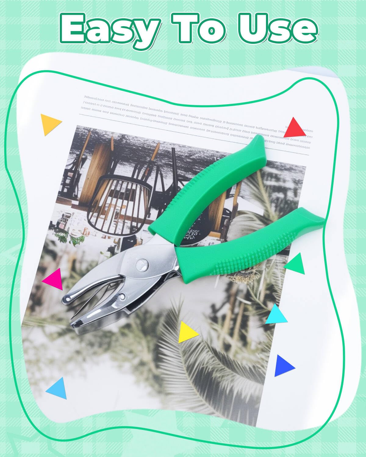 UCEC 1/6" Square Shape Hole Punch Metal Handheld Paper Punches for Crafting, Single Small Square Shape Hole Puncher School Supplies for Scrapbook DIY Craft Paper Tag in Home Office Classroom