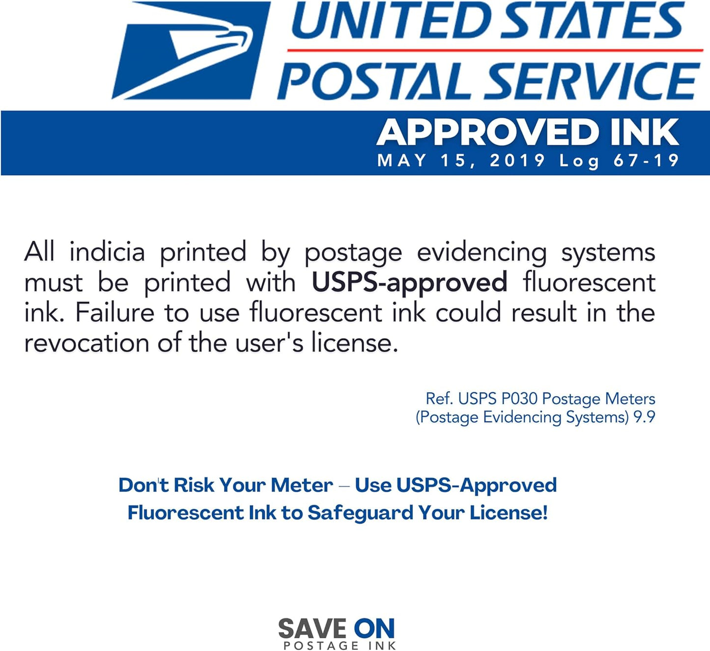 Save On Postage Ink IXINK1 Compatible Quadient Std Ink Cartridge for iX-1 Series