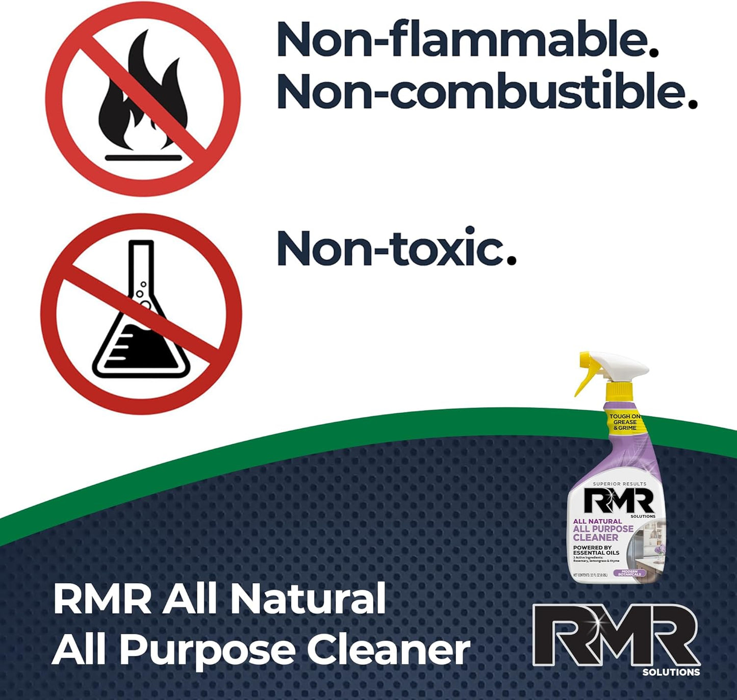 RMR All Natural All-Purpose Cleaner - Non-Toxic, Rinse-Free Multipurpose Cleaning Supplies, Biodegradable, Modern Botanical Scent, 32-Ounce Spray, 2 Pack