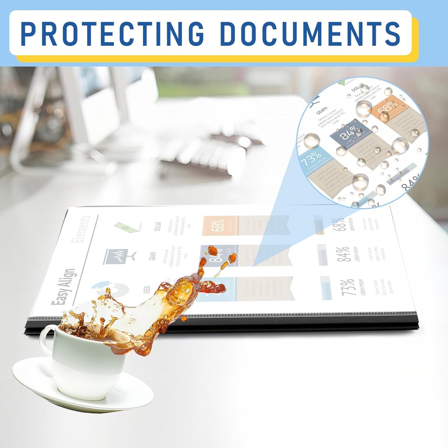 8 Pack Report Covers, COIDEA Report Covers with 3-Prong Fasteners, Presentation Folders for A4 and Letter Size Paper, Clear Front Report Covers Binder Bulk for School Business, 100 Sheet Capacity