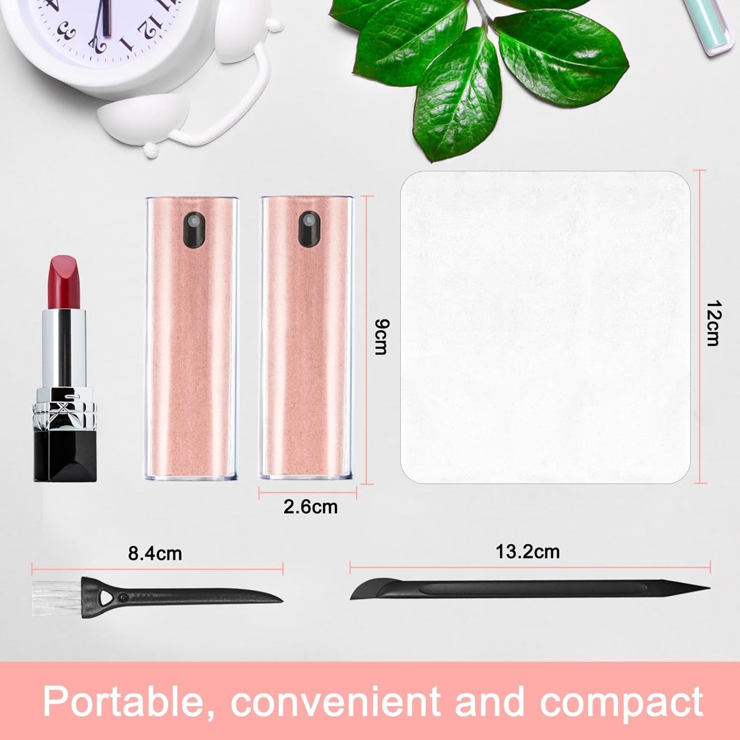 WALRFID 2 Pack Screen Cleaner Spray and Wipe, Computer Laptop Cleaning Kit for Electronic iPad, iPhone, Cellphone, Monitor, MacBook Pro, Car Display, Tablet, TV Flat Screens, Pink