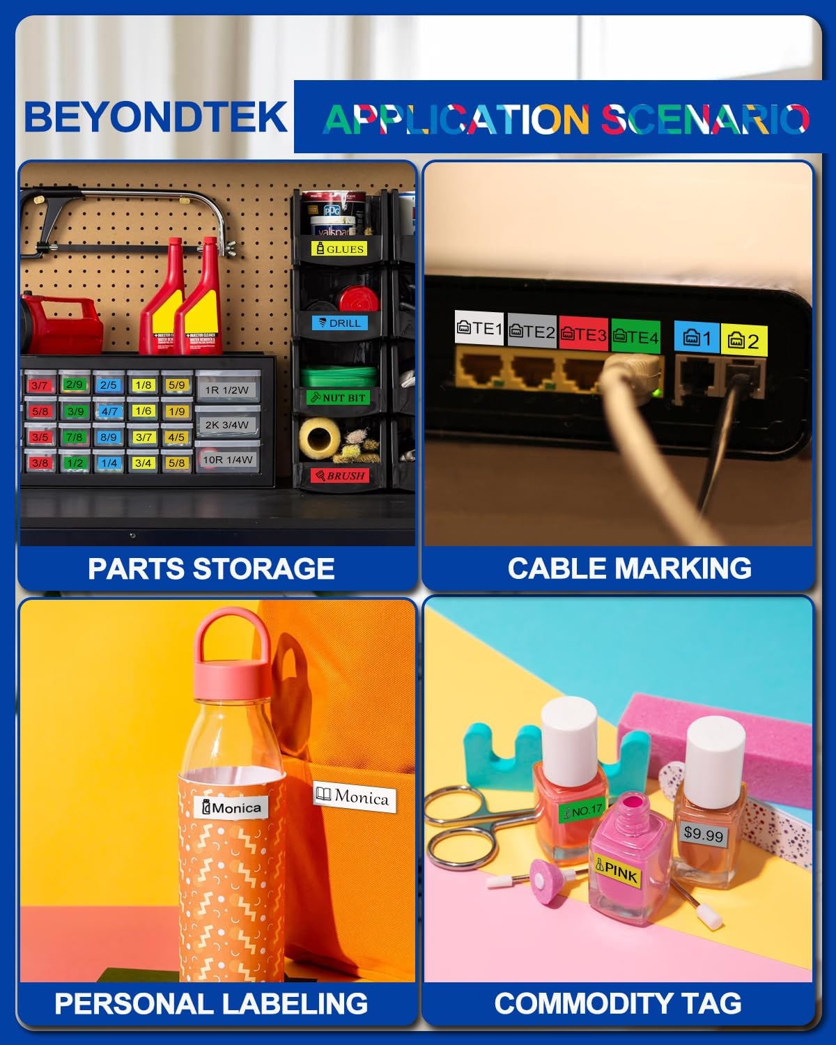 M Tape Work for PT-65 PT-70 PT-70BM PT-M95 Replace with Brother P Touch M Tape 12mm 0.47 Colors for M-K231s/M-431/M-531/M-631/M-731/M-831/M-931s with Label Maker PT-45 PT-80 PT-90 8m 26.2ft