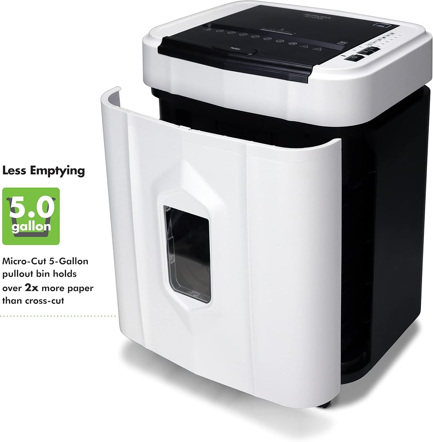 Aurora AU120MB 120-Sheet Auto Feed High Security Micro-Cut Paper Shredder / 30 Minutes (White/Black)