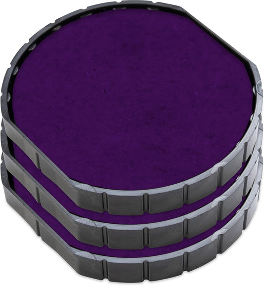 COLOP E/R45 Non-Toxic, Water Based Premium Replacement Pad for Printer R45 Stamp - Pack of 3 - Purple