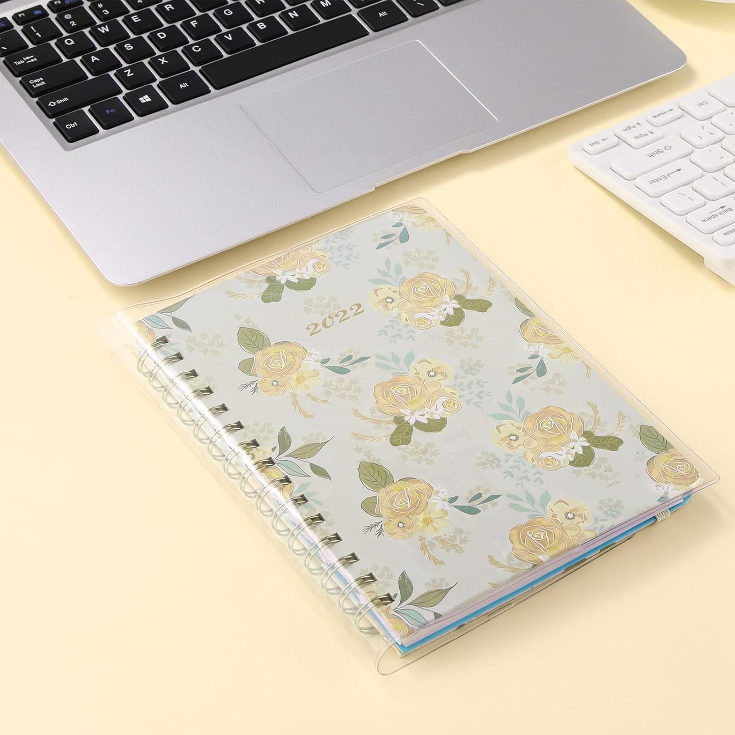 4 Pack A5 Clear Cover, Transparent A5 Jelly Planner Cover Waterproof Notebook Cover Plastic Sleeves Slip on Book Covers for Journal Weeks Planners and Books