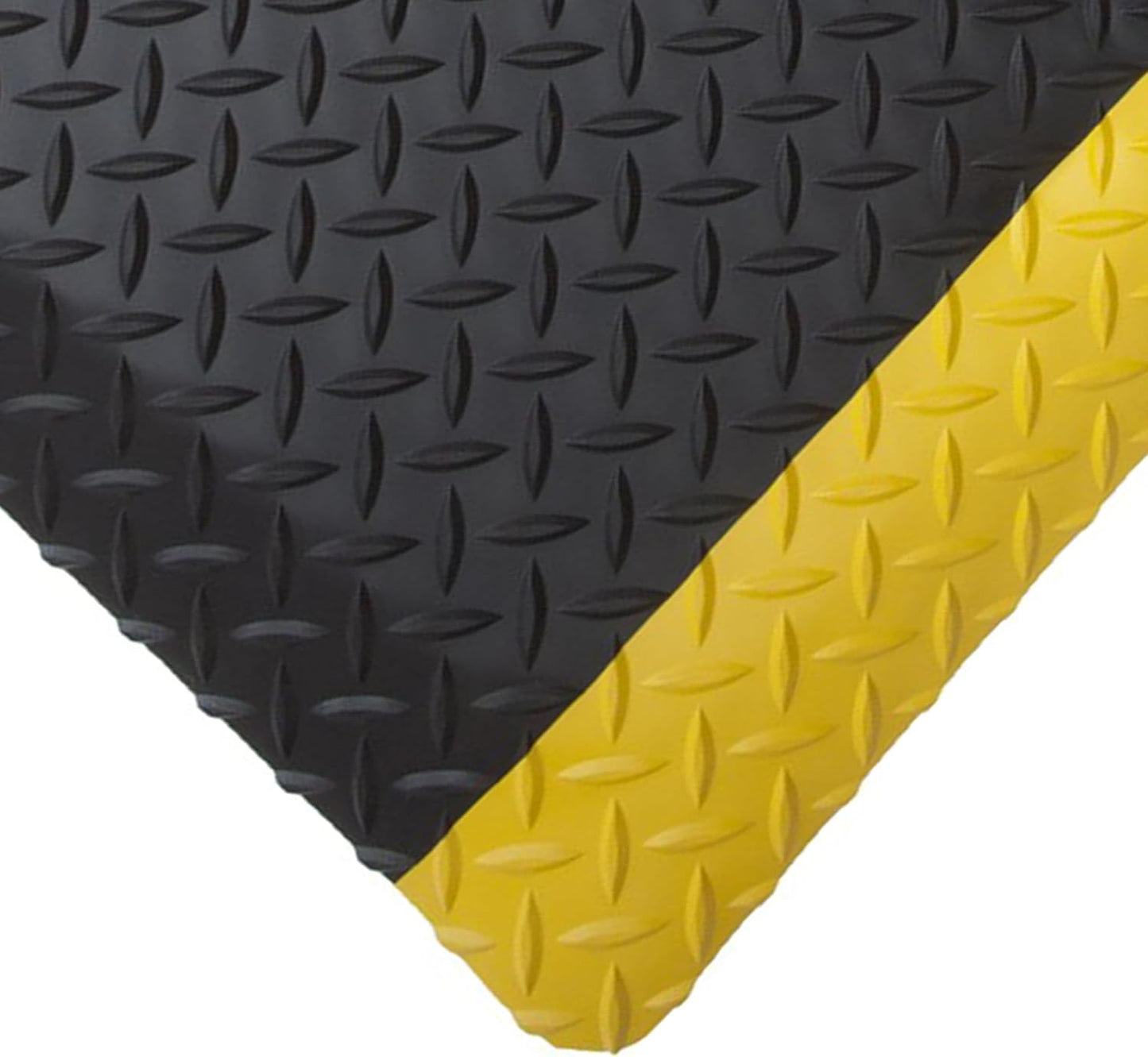 Rhino Mats, American Classic Diamond Anti-Fatigue Mats, Industrial Ergonomic Comfort Standing Mat for Work, Home, Garage, Office, Kitchen or Anywhere (Black/Yellow 9/16" Thick, 2 FT. x 21 FT.)
