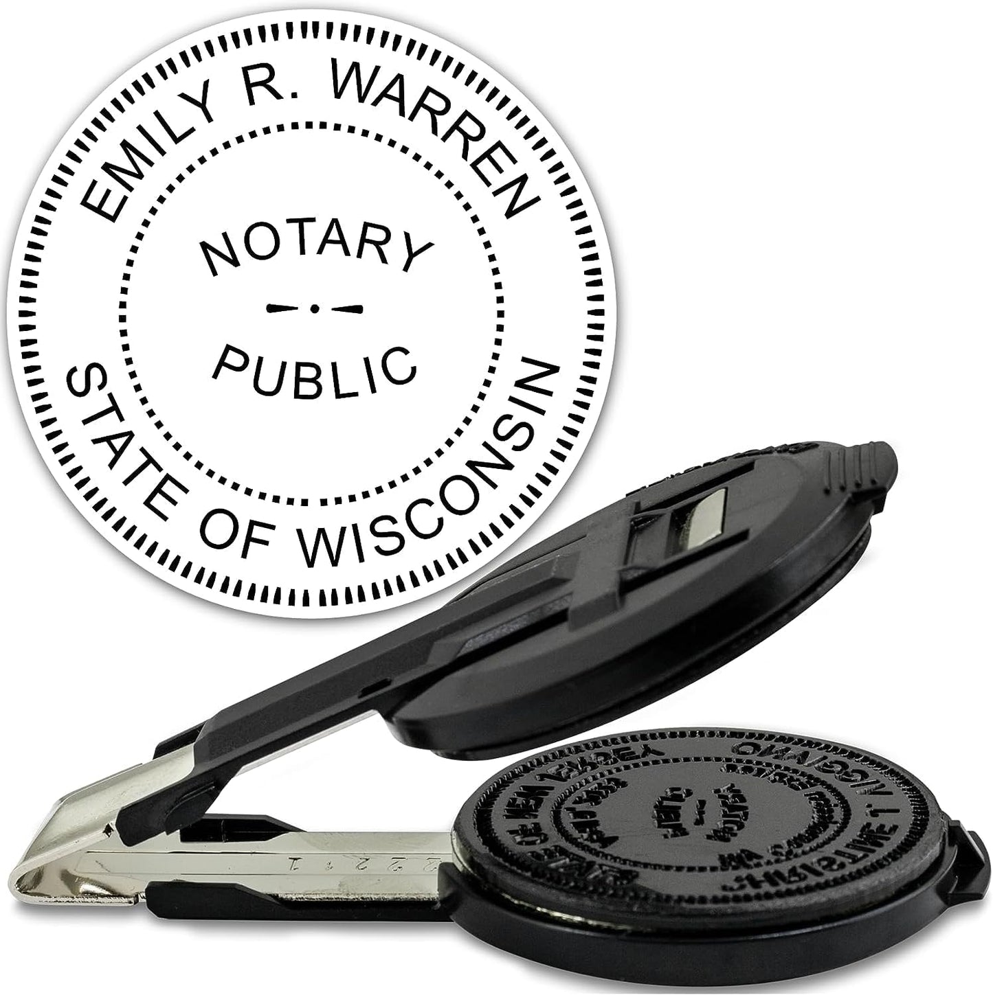 MaxMark Insert Only for Notary Seal Round Embosser for Wisconsin State
