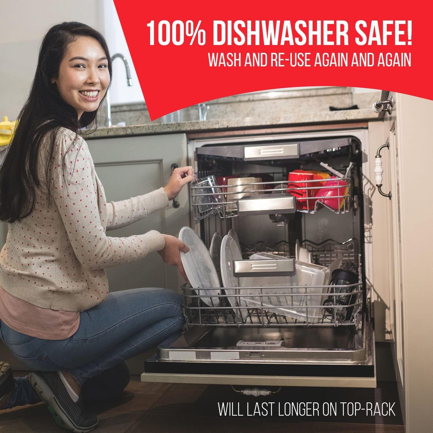 MESS Erasable Kitchen Labels, 96-Pack (1x3 & 1.5") – White Dry Erase Stickers for Pantry, Jars, Food Containers, Fridge & Freezer