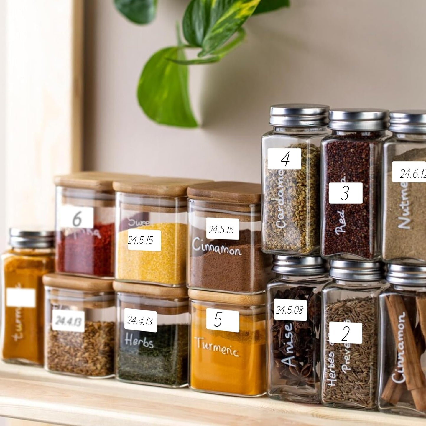 Multi-Use Removable Labels, 1/2" x 3/4",1000 PCS Blank Labels Total,Water/Oil/Tear Resistant/Ink Won't Smudge No Residue