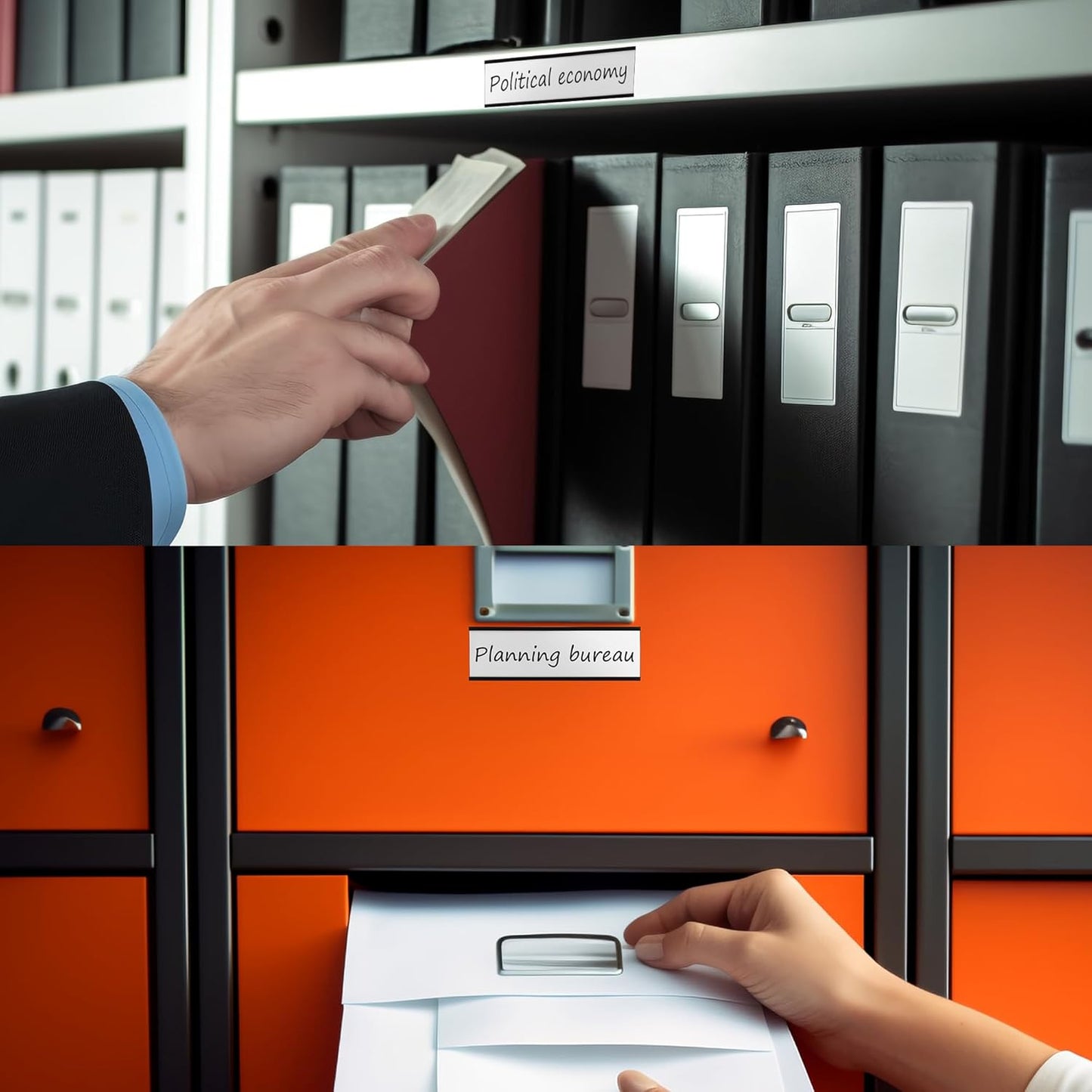 Realth C Channel Magnetic Label Holders 50 Pack 2'' x 4'' with Paper Inserts and Clear Plastic Protectors, Magnetic Data Card Holders File Cabinet Labels for Metal Racks and Shelves