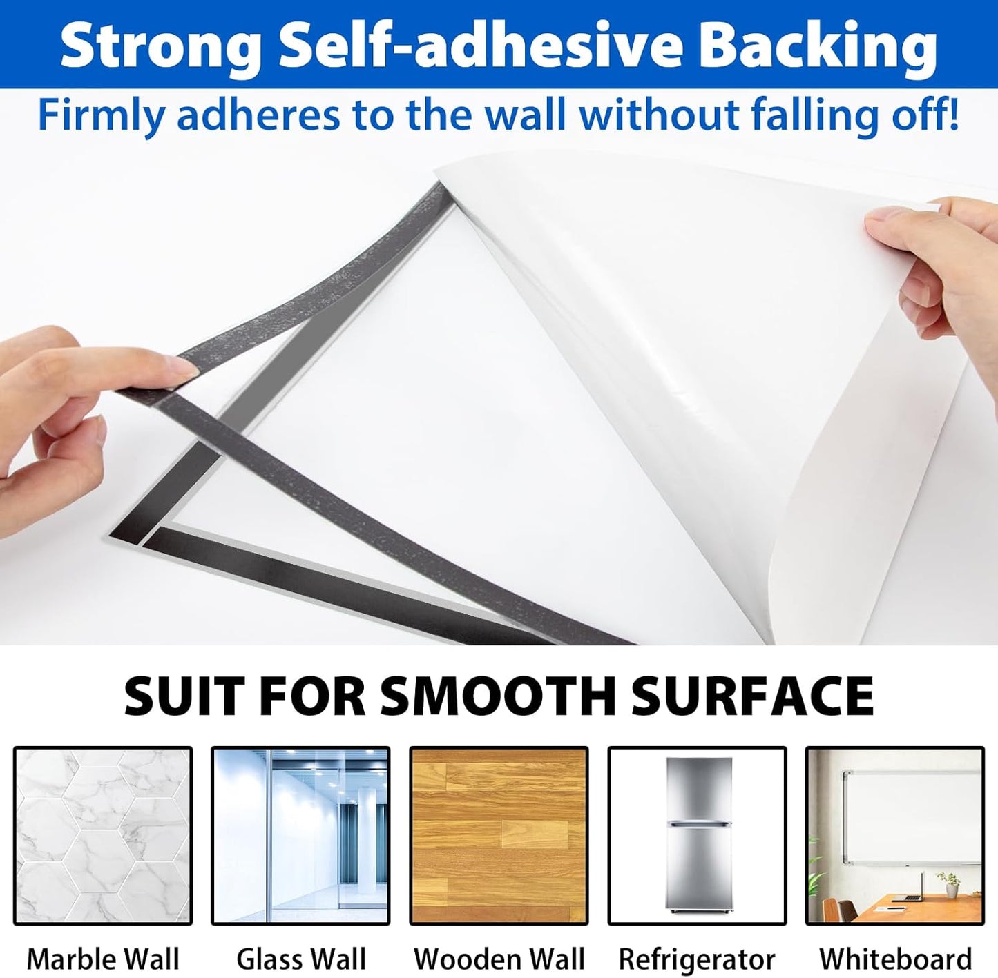 10Packs Magnetic Sign Holder 8.5 x 11, Self Adhesive Display Picture Frame with Magnetic Frame and Clear PVC for Office Store Home Door Window Refrige Magnetic Paper Holder, Silver