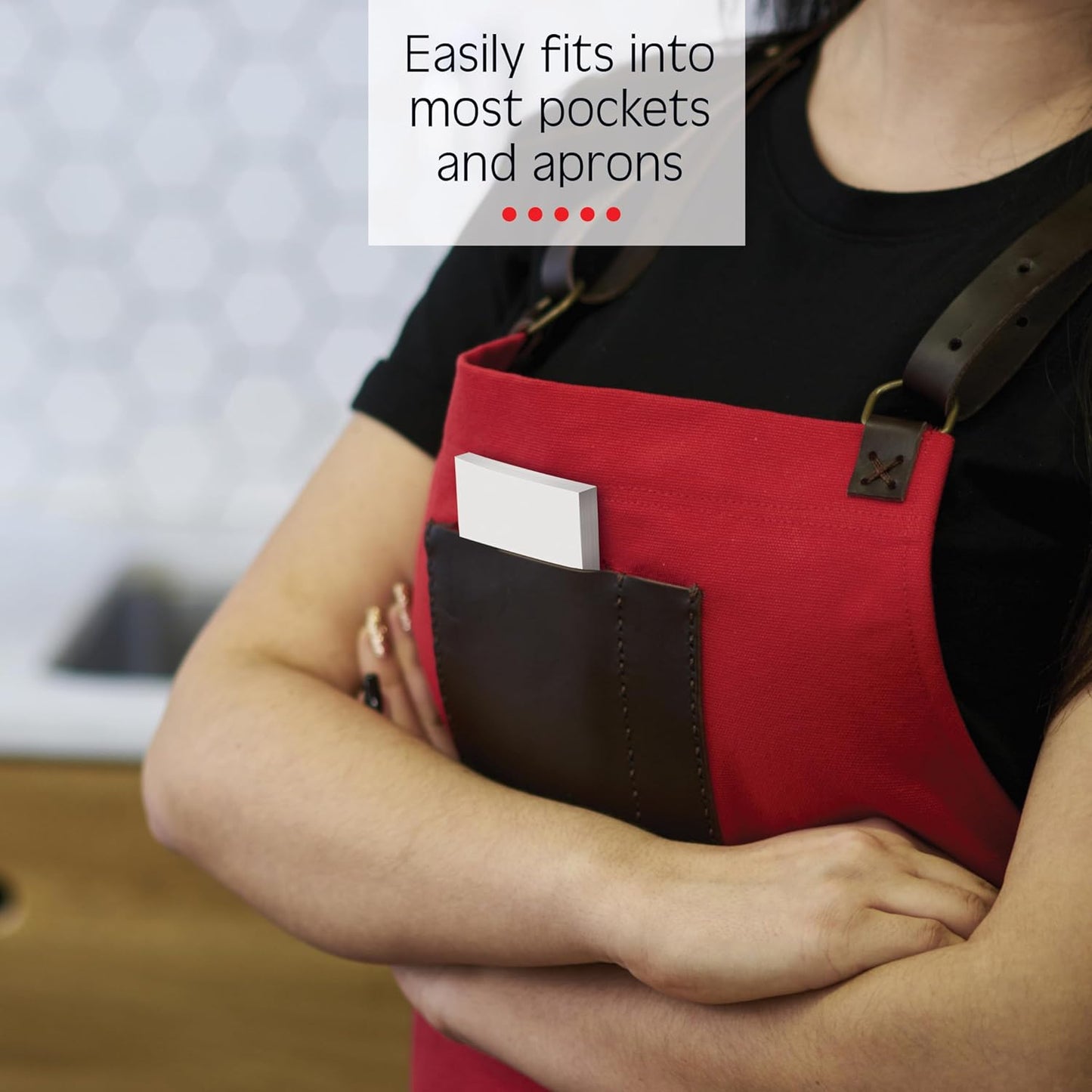 Better Office Products Blank Scratch Note Pads, 3" x 5", Server Notepads, 100 Sheets per Pad, Memo Pads, Gummed Binding for Easy Tear-off (25 Pack)