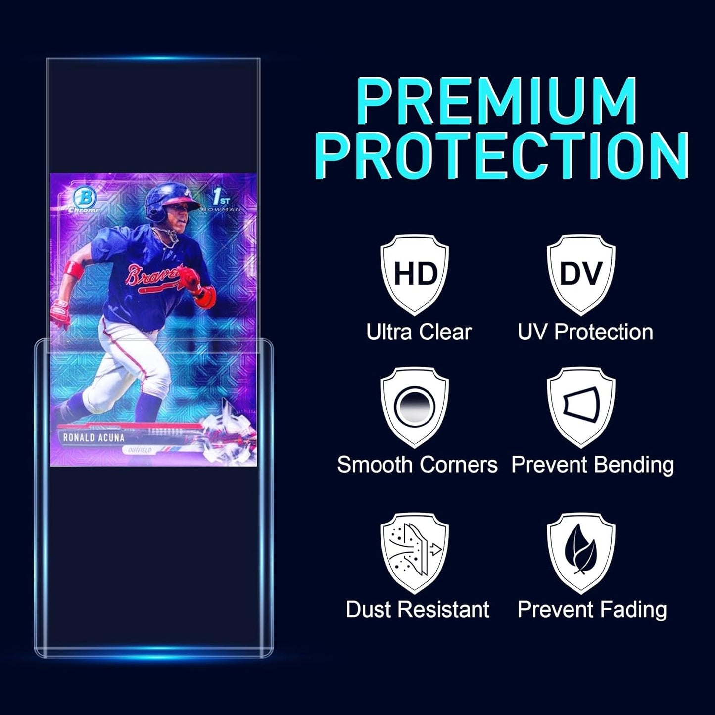 400 Card Sleeves - 3"x4" Hard Plastic Top Loaders for Cards - Trading Card Sleeve & Baseball Card Holder - Premium Topload Ablum Photocard Holder for Sports, Game & Kpop Cards (200Soft+200Hard)