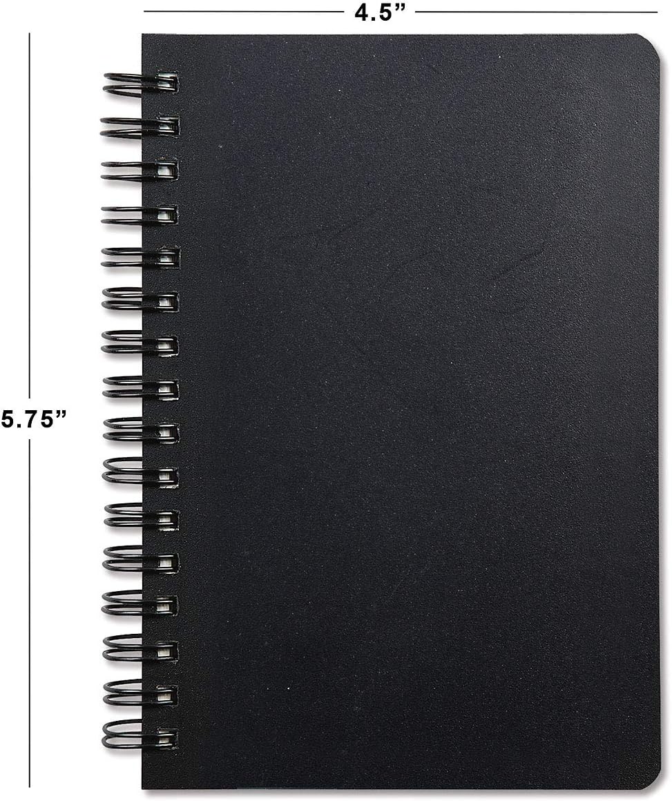Current Black Password & PIN Keeper Book, 65 Pages, 4.5” x 5 ¾” Size Spiral Bound, Alphabetical Tabs, Plastic Cover Internet Organizer for Offline Website, Login, & Username Storage