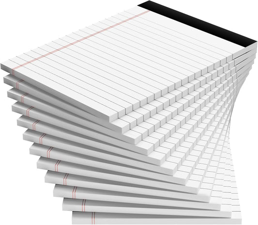 12 Pack Note Pads 4x6 Inch, White Mini Legal Pads, Small Writing Pads, Notepads of College Ruled Paper, Lined Paper Pads, Scratch Pads Mini Notepad for Grocery List, To-Do List, 30 Sheet/Notepad