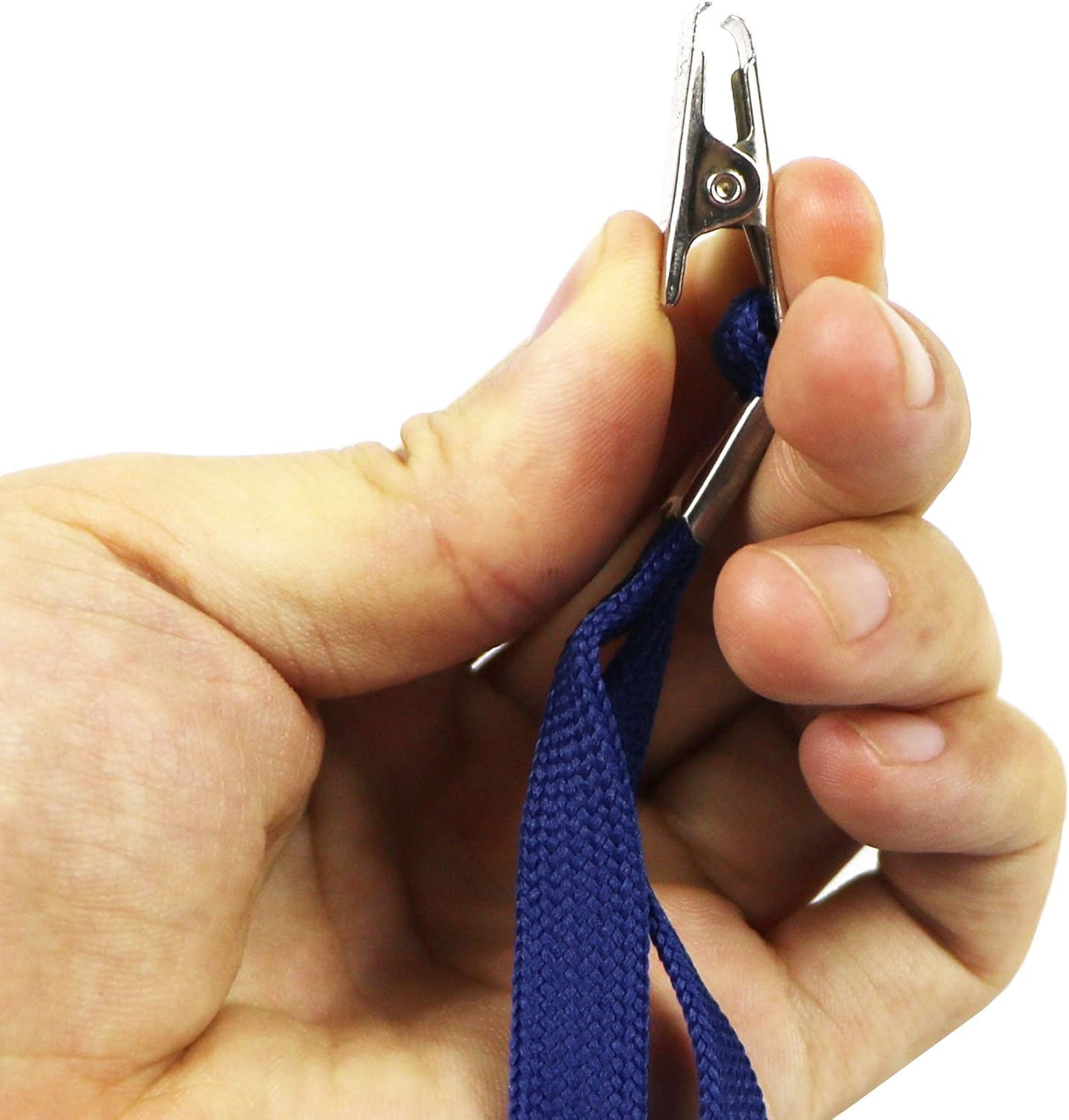 Ollain Badge Lanyards Neck Bulk Cruise Lanyards Lanyard with Clip for ID Card Name Tags Badge Holders (Navy Blue, 100 Pack)