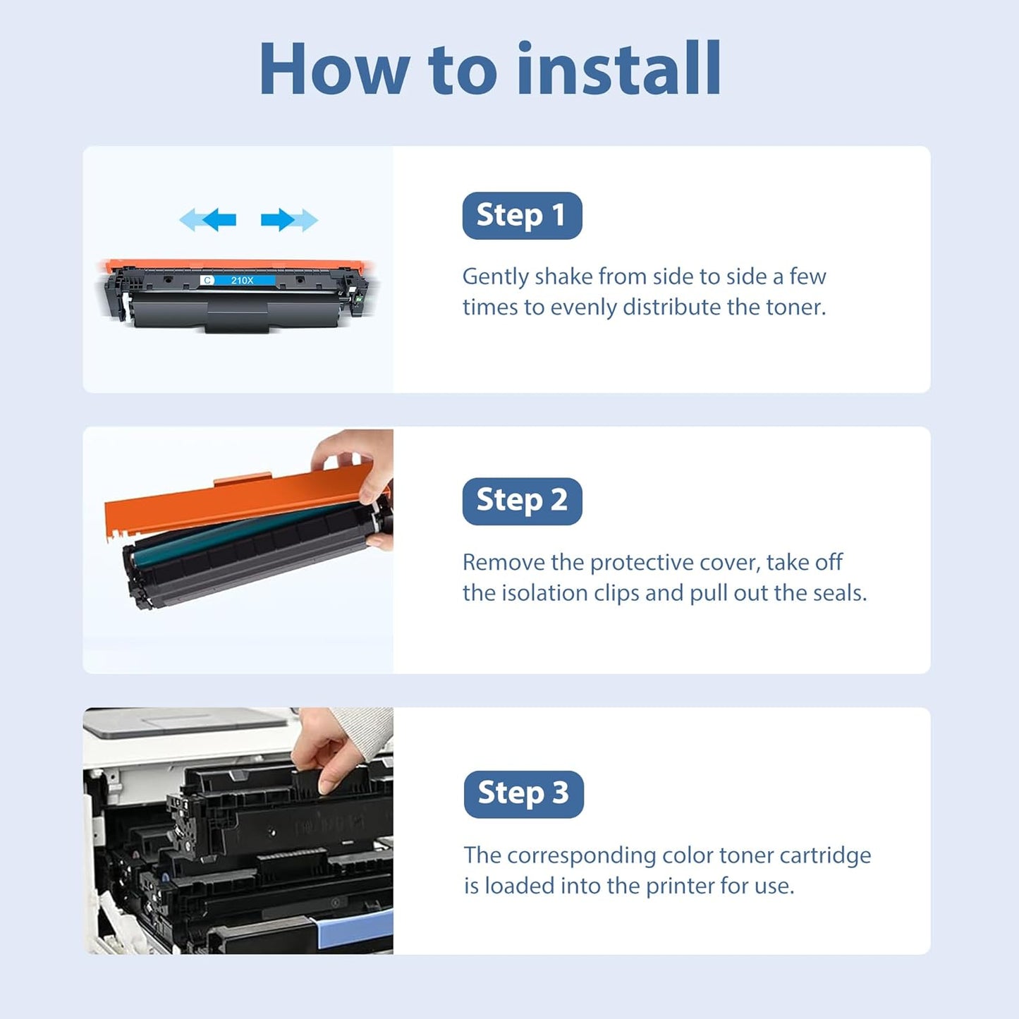 210X Toner Cartridges Compatible for 210X High Yield 210A Set for Color LaserJet Pro 4201dn 4201dne 4201dw 4201dwe MFP 4301dw 4301dwe 4301fdn 4301fdne 4301fdw 4301fdwe Printer(4 Pack, BK/Y/M/C)