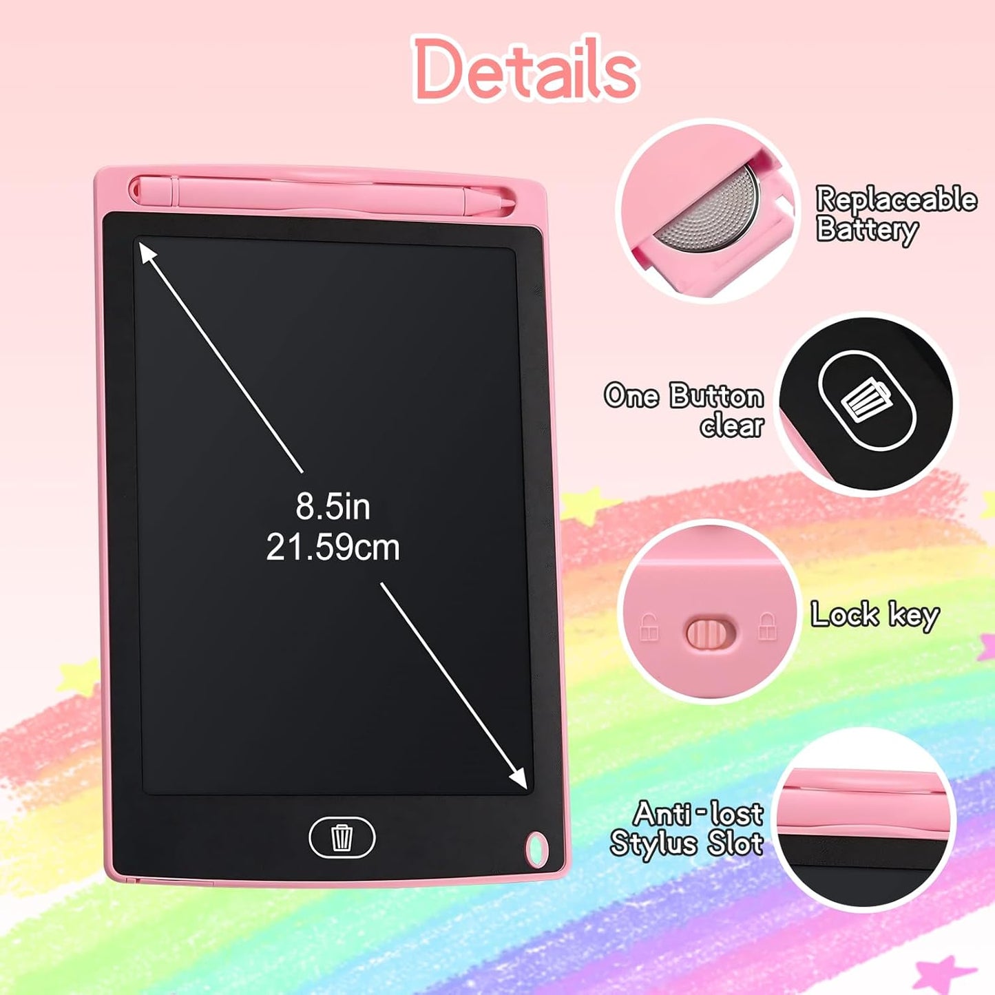 32 Pack LCD Writing Tablet for Kids Drawing Tablet 8.5" Upgraded Drawing Pad Toddler Doodle Board for Kids Bulk Learning Writing Tablet for Class Party