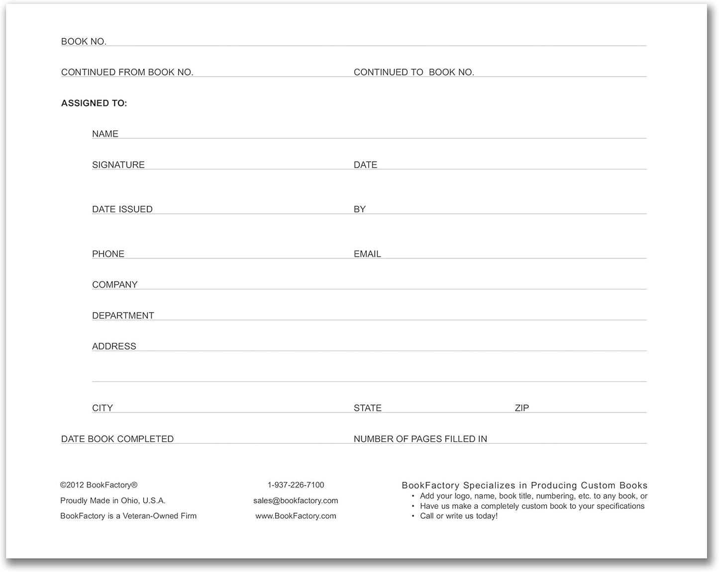 BookFactory Visitor Log Book/Visitors Register Sign-in Logbook - 120 Pages, 8 7/8'' x 7'' - Red Cover, Section Sewn Hardbound (Made in USA)