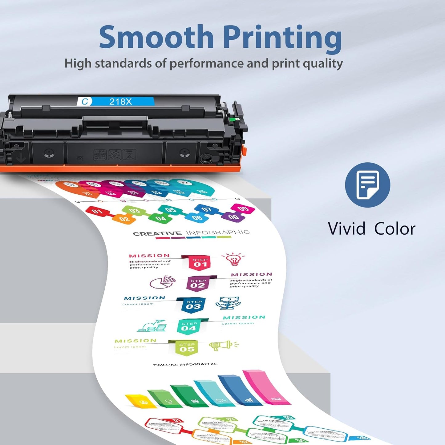 218X Toner Cartridges 4 Pack High Yield 3201dw MFP 3301fdw Toner Compatible for HP 218X 218A Set for HP Color Laserjet Pro 3201dw MFP 3301fdw 3301sdw 3301cdw Printer(Black/Cyan/Yellow/Magenta)