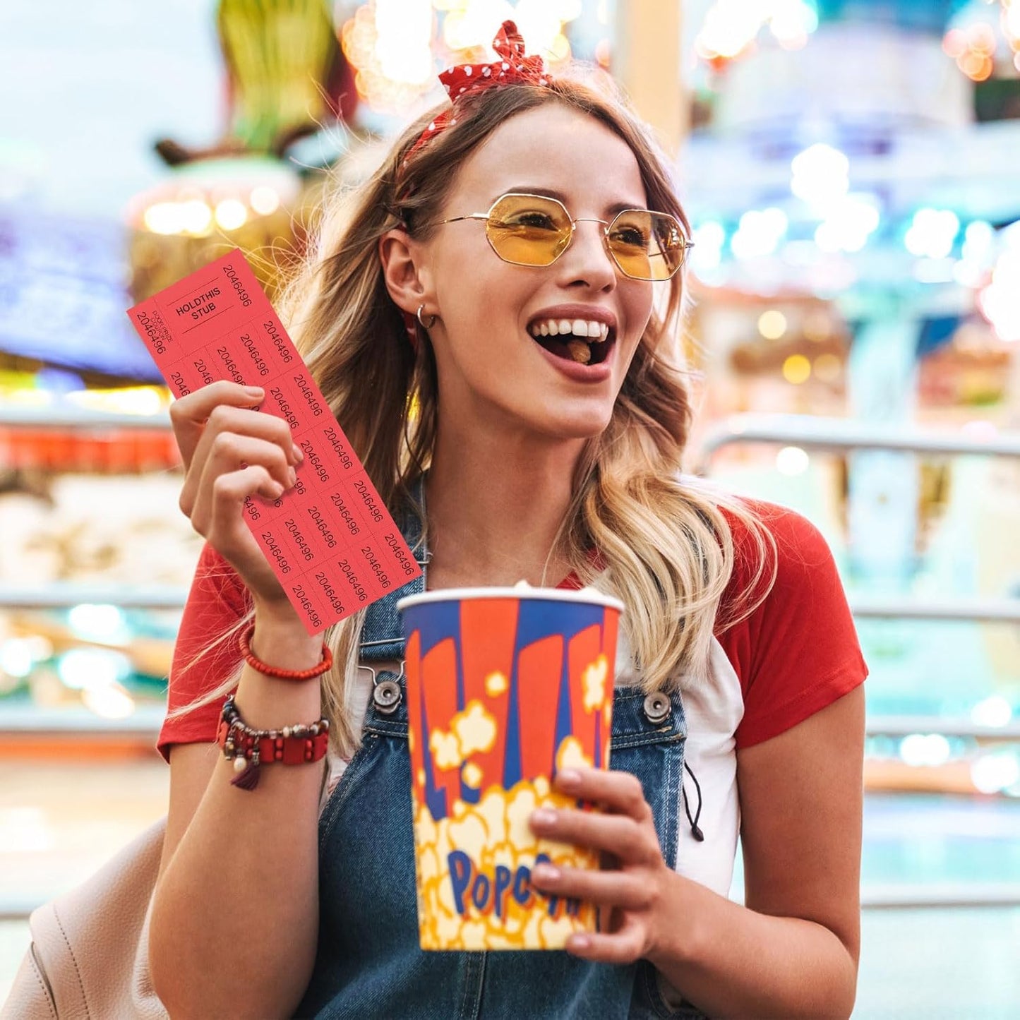 Kosiz 1000 Sheets 25 Bid Raffle Ticket Sheets Chinese Auction Tickets Numbers for Basket Events and Silent Auctions (Red)