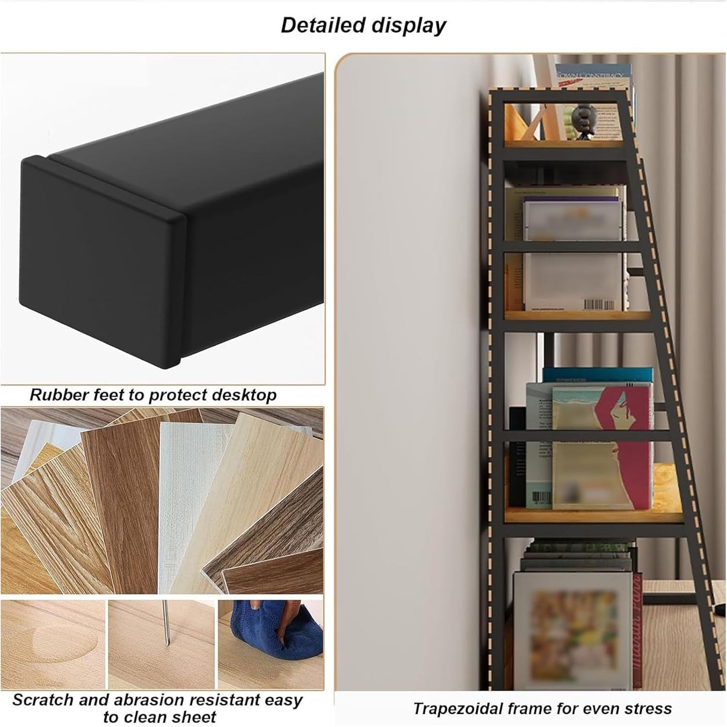FPIGSHS Desktop Hutch Shelf，2-Tier Computer Desktop Bookcase Desk Organizer Shelf for Top Multipurpose Countertop Display Storage Rack for Home Office Dorm Use (115cm/45.2in)