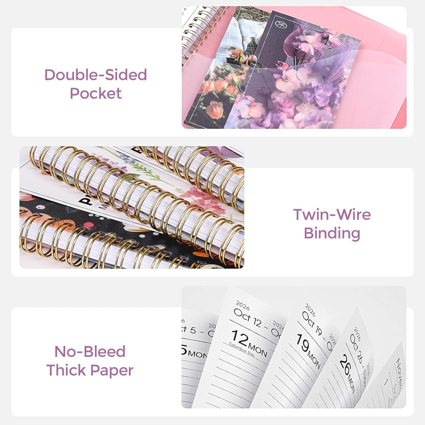 Planner 2026, 8.5" x 11" Monthly & Weekly Planner with Tabs, JAN - DEC 2026, Goal Setting & Time Management Organizer for Professionals & Students