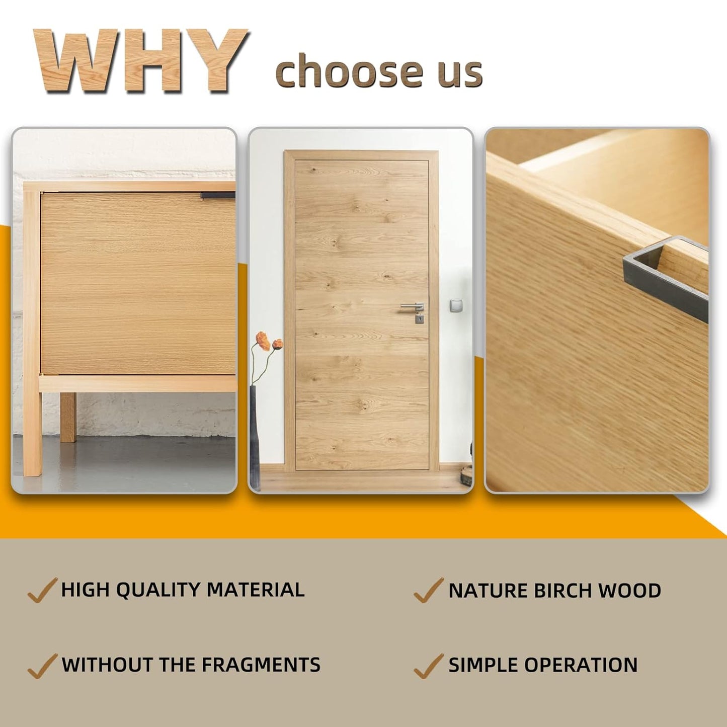 GSCIT Club Birch Edge Banding, 7/8 inch x 25ft roll of Veneer Edge Banding - Pre-glued Flexible, Real Wood Tape for Cabinet Repair & Furniture Restoration