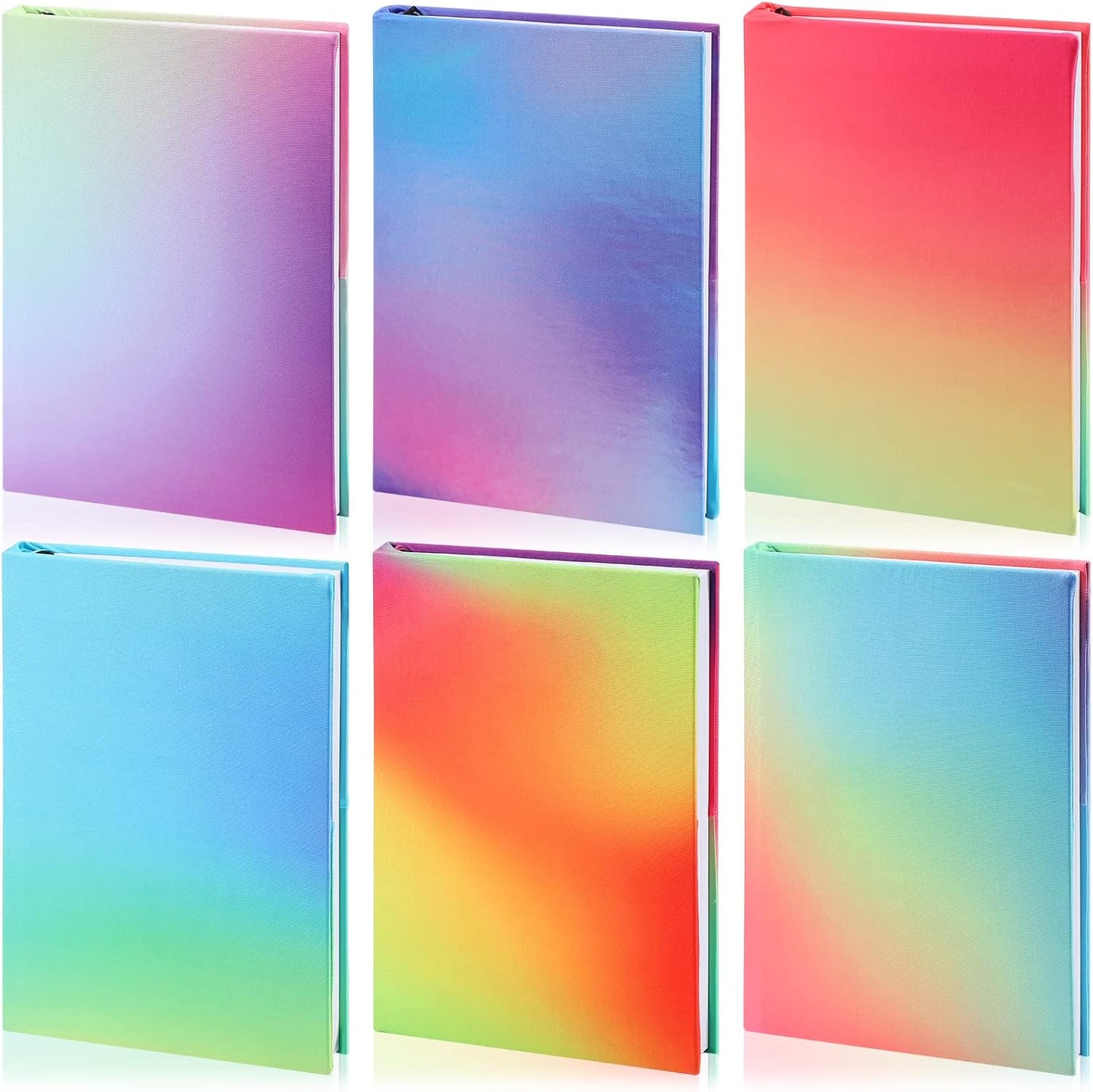 6 Pack Stretchable Book Cover Jumbo Fabric Book Covers Colorful Pattern Print Book Protector Washable Reusable Protective Textbook Cover for Hardcover Textbooks up to 9 x 11 Inch (Lovely Pattern)