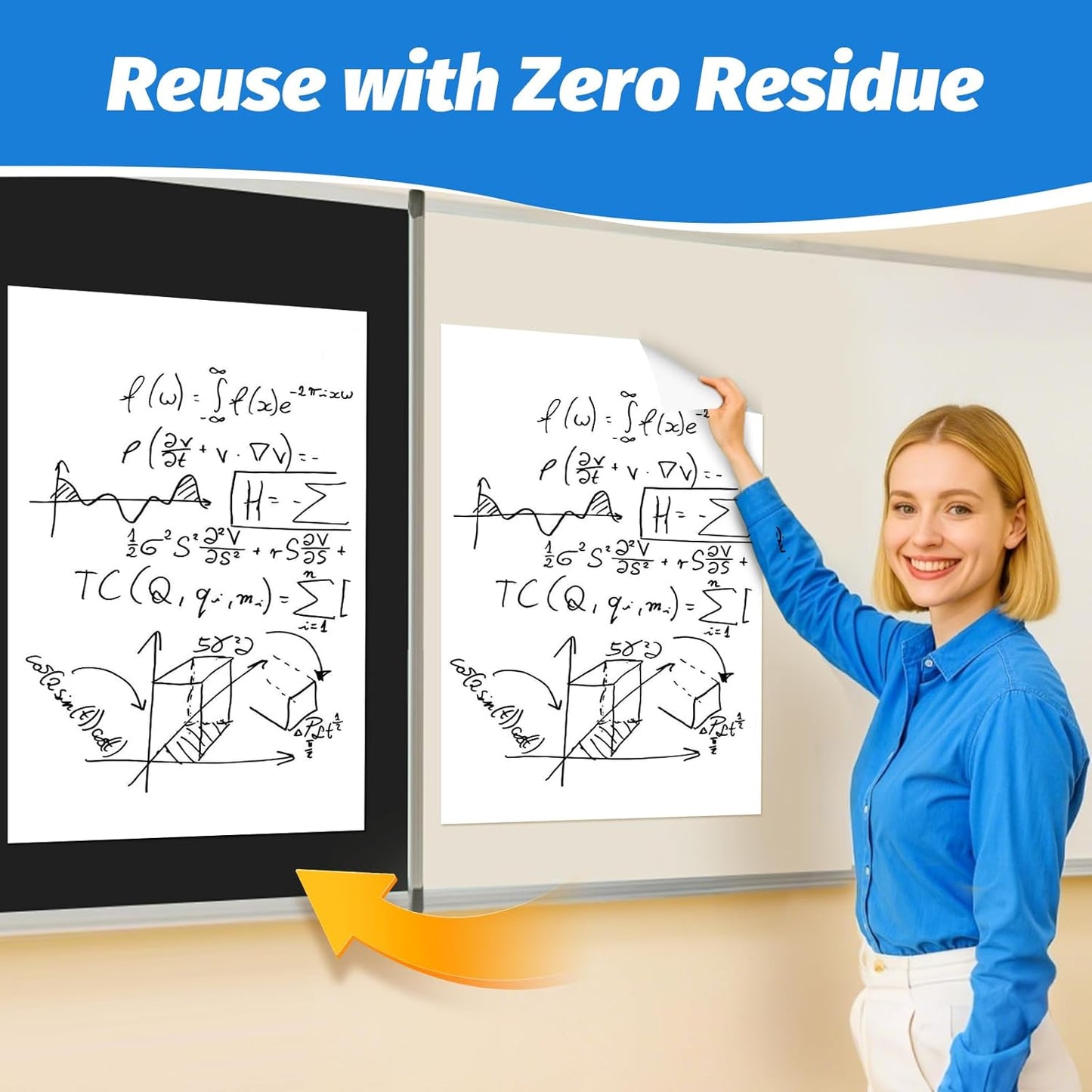 AFMAT Sticky Easel Pads, 25 in x 30 in Flip Chart Paper for Teachers, Ink Bleed-Through Resistant Easel Paper for Office/Classroom/Whiteboard/Wall/Windows, 30 Sheets/Pad, 6 Pads