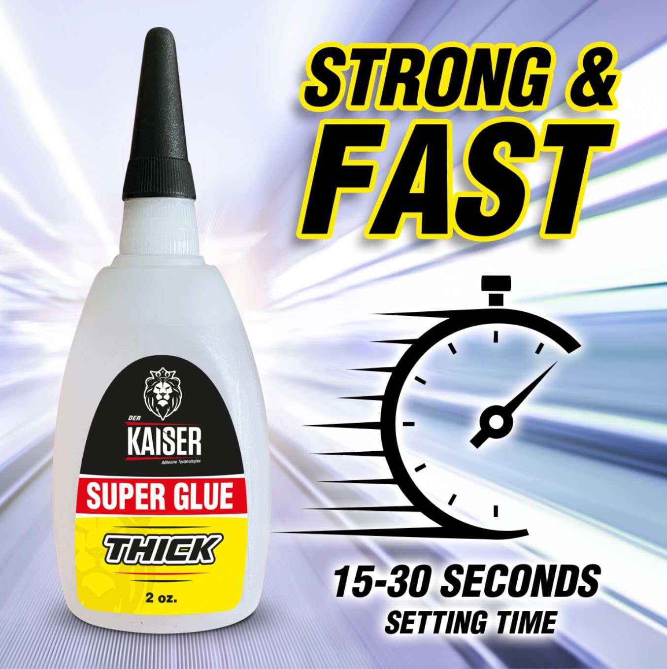 Thick Cyanoacrylate (CA) Super Glue – 2 Pack (2 x 2 oz Bottles) – Heavy-Duty Adhesive for Woodworking, Marble, and Repair Projects