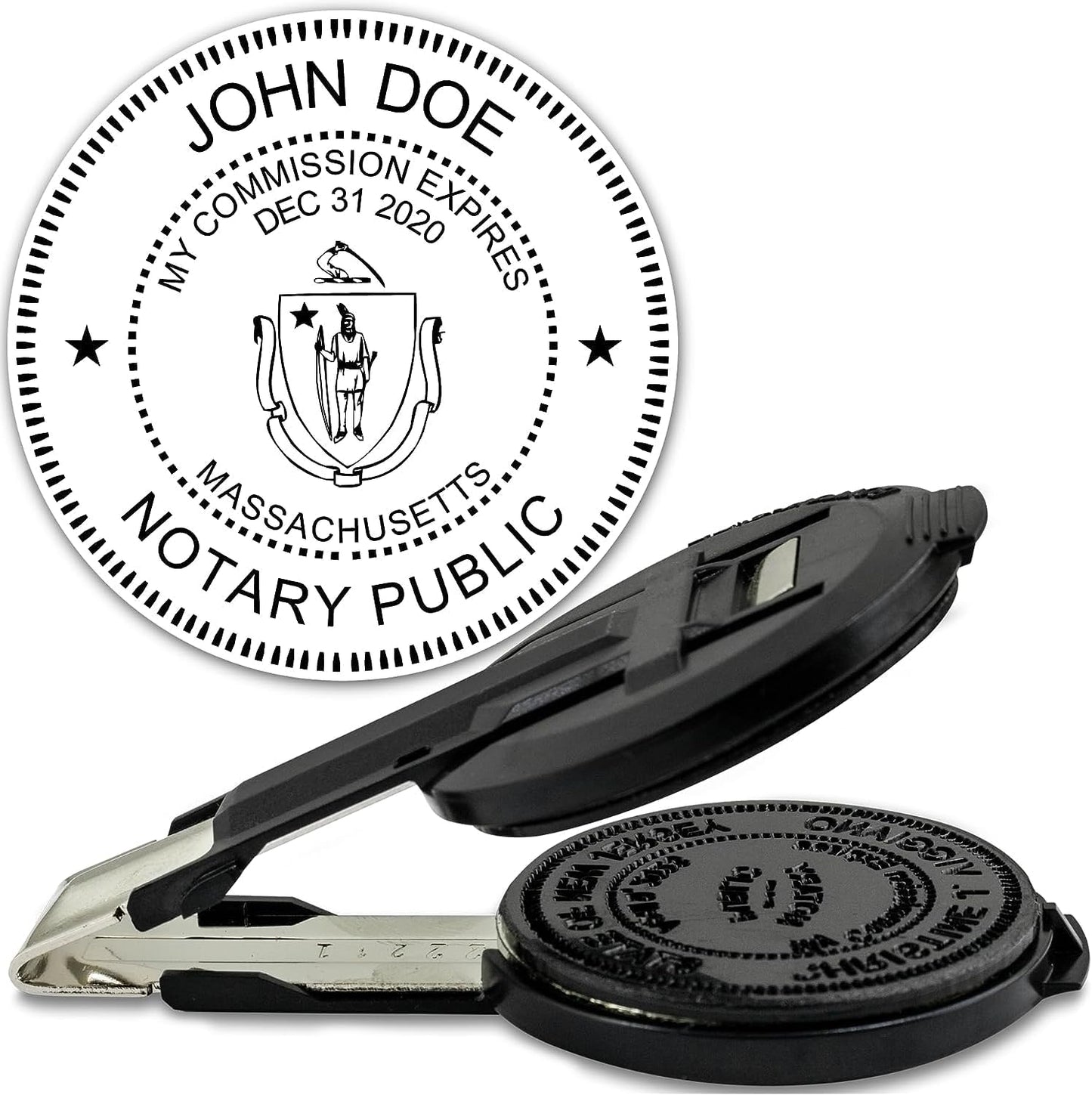 MaxMark Insert only for Notary Seal Round Embosser for Massachusetts State