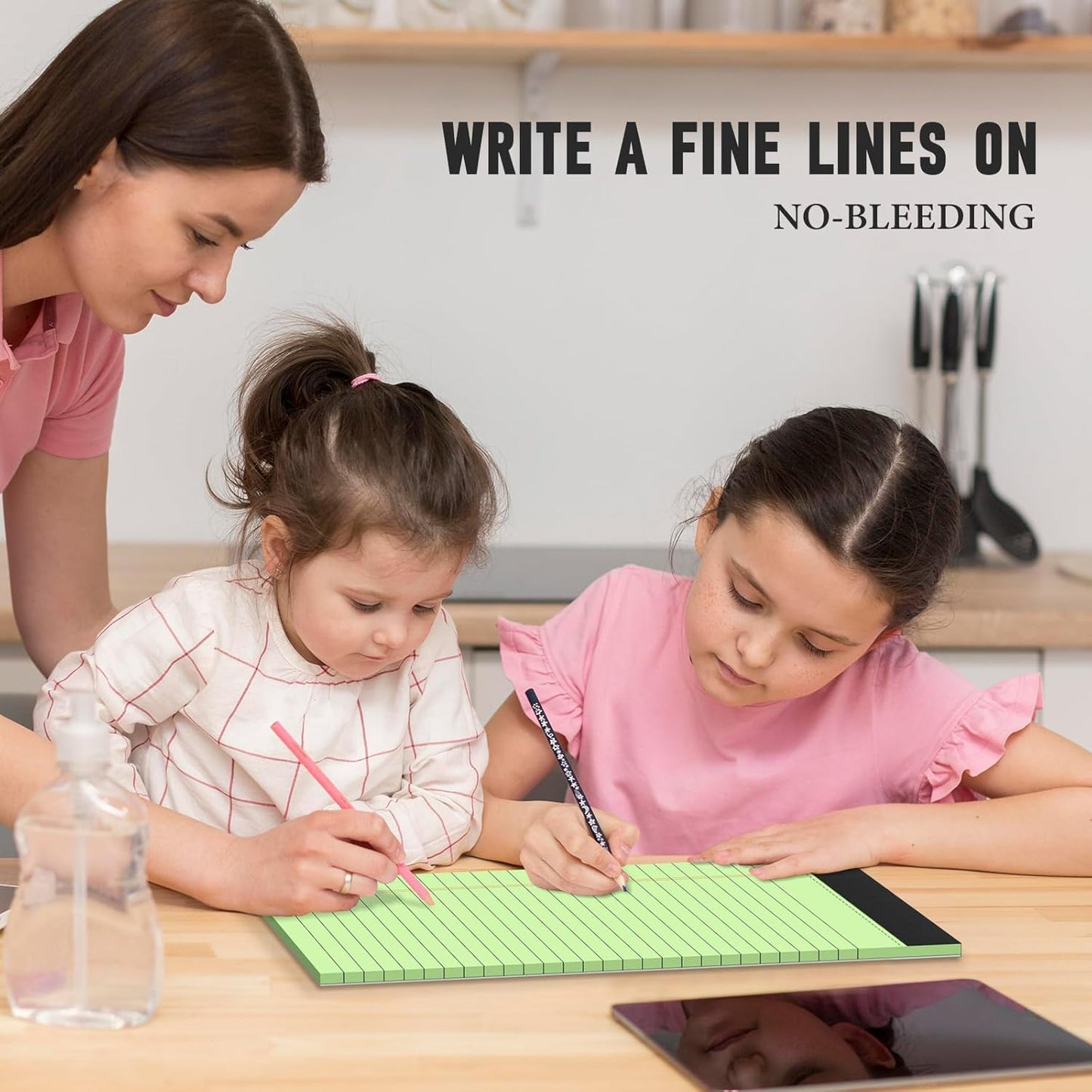 Colored Legal Pads, 3 Pack Writing Pads 8.5 x 11, Wide Ruled Legal Notepads, Lined Pads of Paper 8.5 x 11, Blue/ Purple/Green Note Pads, 30 Sheets Per Legal Pads for School, College, Office, Home