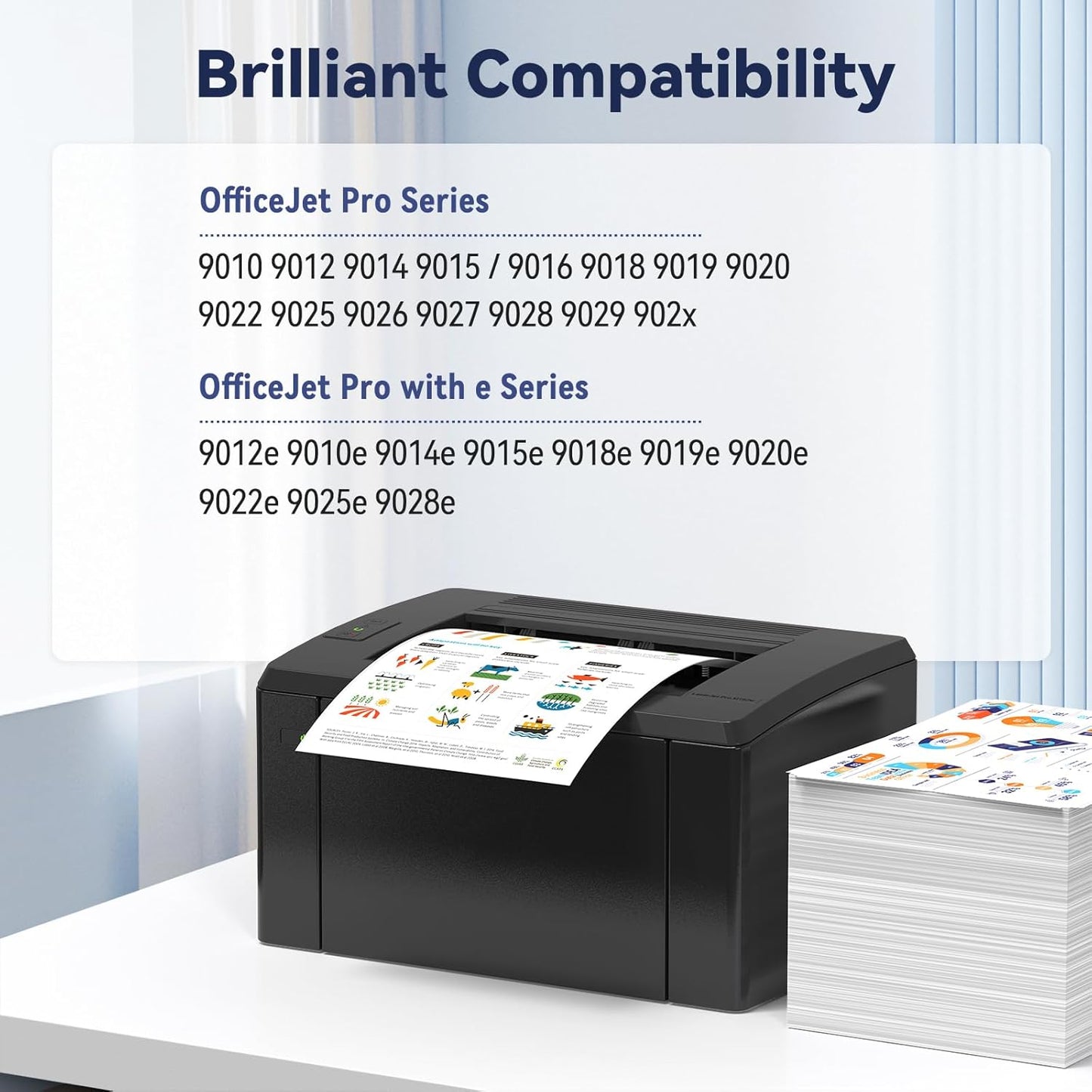 962xl Ink cartridges Compatible for HP 962 XL HP962XL Ink Combo Pack Work with HP Office Jet Pro 9010 9010e 9015e 9018e 9020 9020e 9025 9025e Series (4 Pack kcmy)