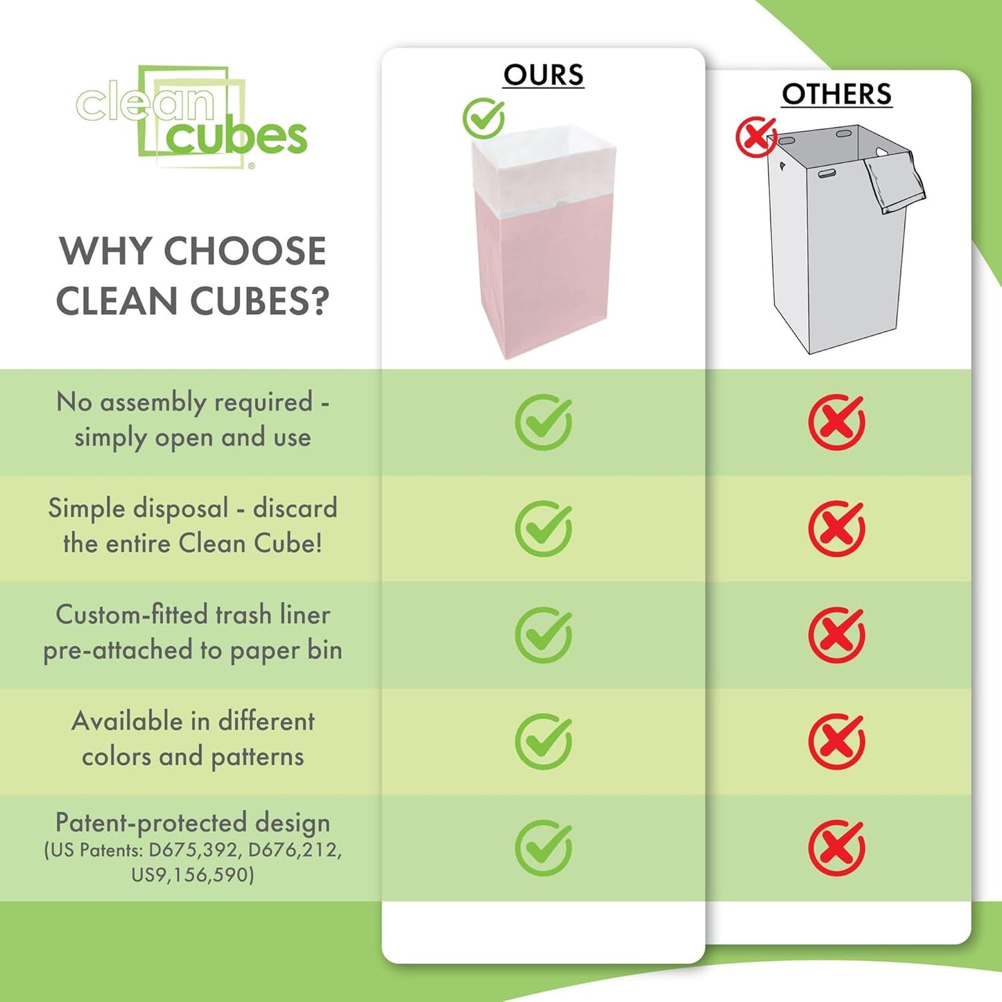 | 30 Gallon Multi-Liner Disposable Trash Cans (3-Pack) - Reusable Garbage and Recycling Bins for Parties, Events, and More (Pink)