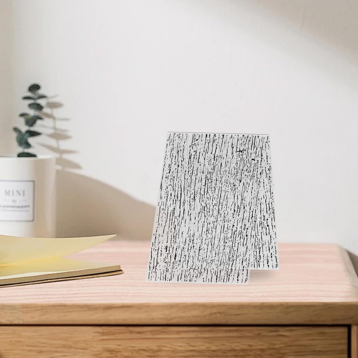 3D Textured Embossing Folders for Card Making, Wooden Lace Plastic Embossing Folders Grain Embossing Folder Craft Card Template for DIY Scrapbooking