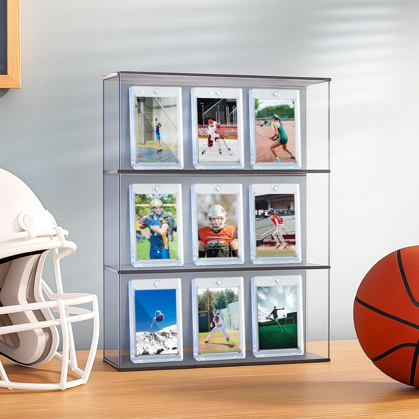 50ct Magnetic Card Holder for Trading Cards, 35 PT Clear Trading Card Sleeves, Hard Plastic Baseball Card Protectors, for Collectible, TCG, MTG, YUGIOH, Football, Sports Cards