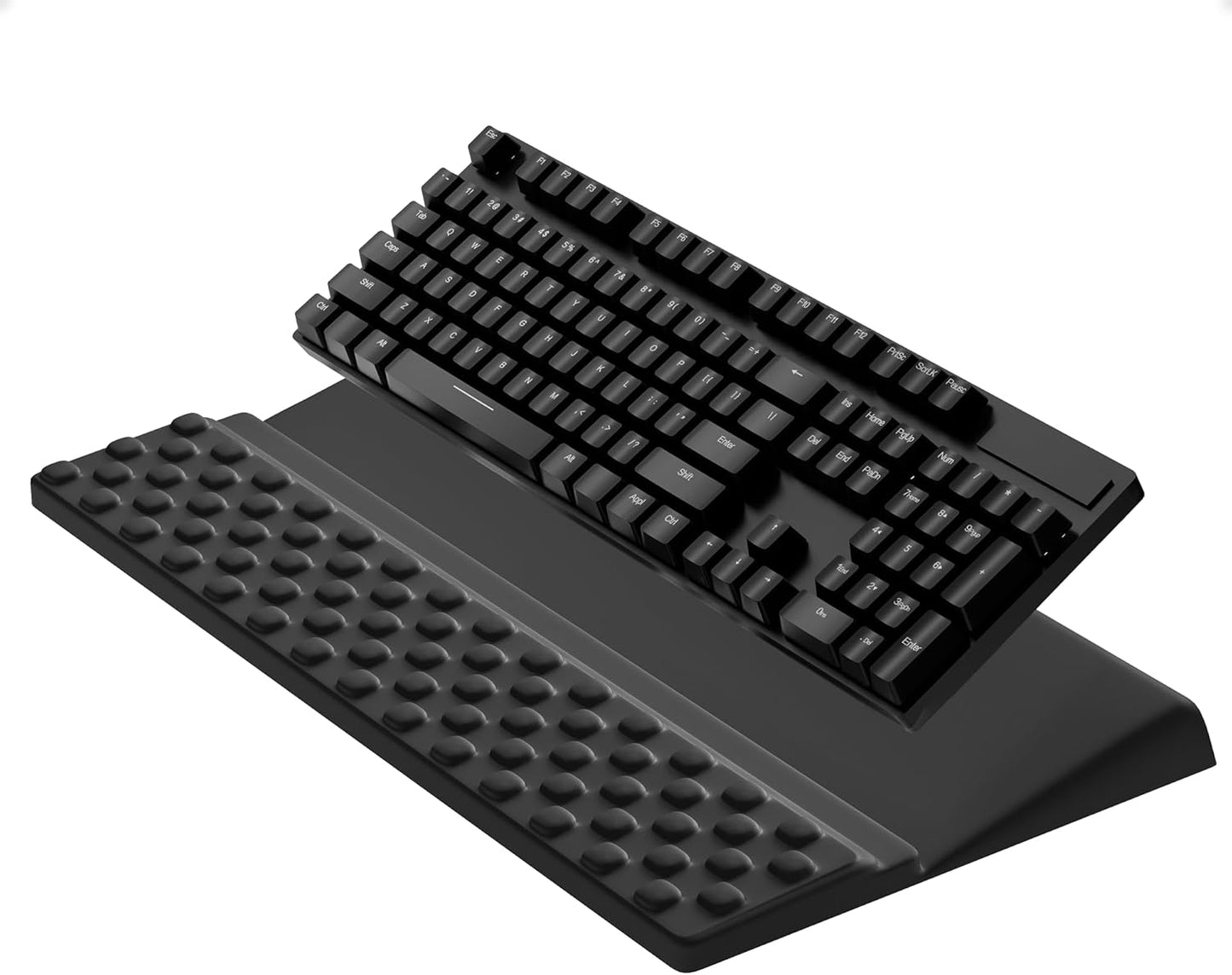 Ospelelf Keyboard Stand with Wrist Rest, Comfy Ergonomic Keyboard Riser Holder for Office Home