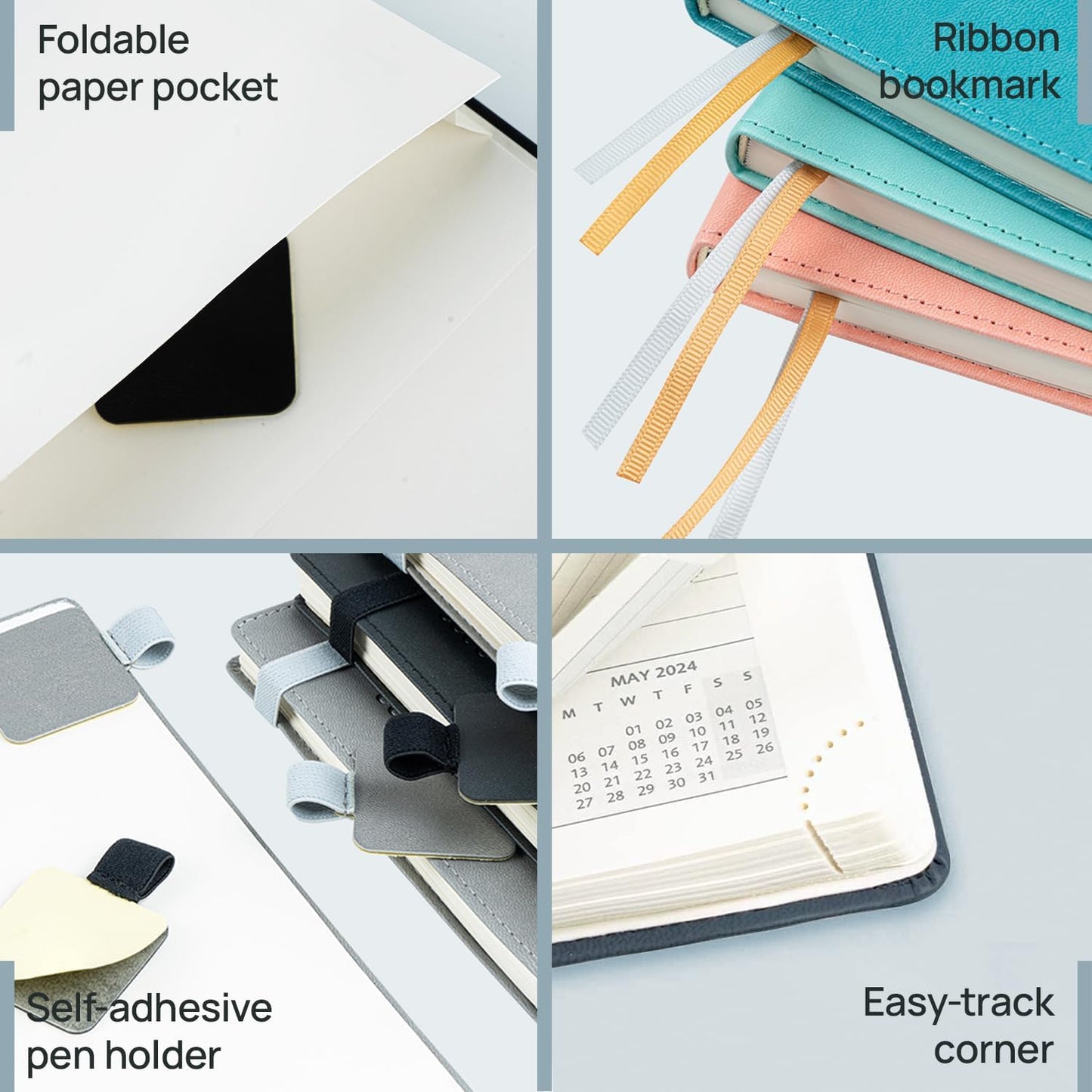 POPRUN 2026 Planner (Medium - 6.5'' x 8.5'') - 2026 Weekly Calendar ((Jan. 2026 - Dec. 2026) with Hourly Time Slots, Weekly/Monthly Appointment Book for Time Management - Leather Soft Cover - Green