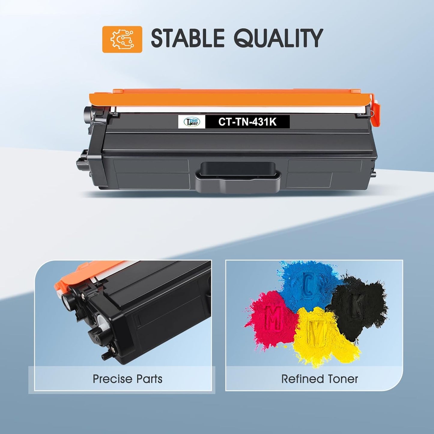 TN-431 TN431 Toner Cartridge Replacement for Brother TN431 TN 431 TN-431 TN431BK TN431C TN431M TN431Y for Brother MFCL8900CDW HLL8360CDW HLL8260CDW MFCL8610CDW HLL8360CDWT Printer Ink (BCYM, 4 Pack)