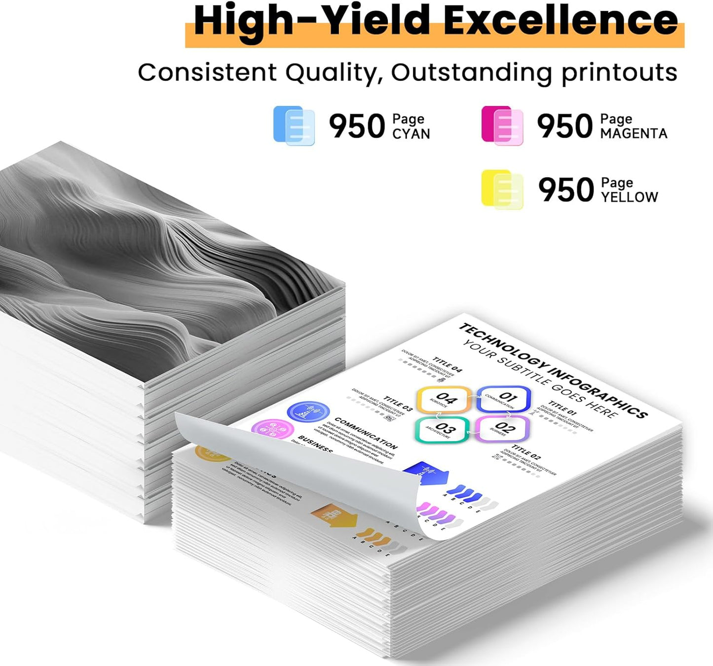 Remanufactured Ink Cartridge for Epson 702 Ink Cartridge Combo Pack 702XL 702 XL T702XL Compatible with Epson Workforce Pro WF-3720 WF-3730 WF-3733 Printer(Cyan Magenta Yellow, 3 Pack)