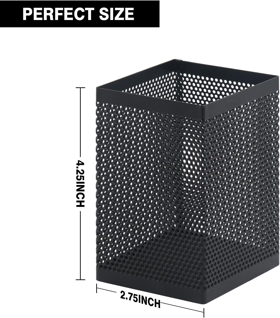 Comix Mesh Pen Holder Desk, Wire Pencil Holder with Foam Pad and Non-Slip Bottom Office Supplies Desk Organizer for Home Office School, 10 Packs