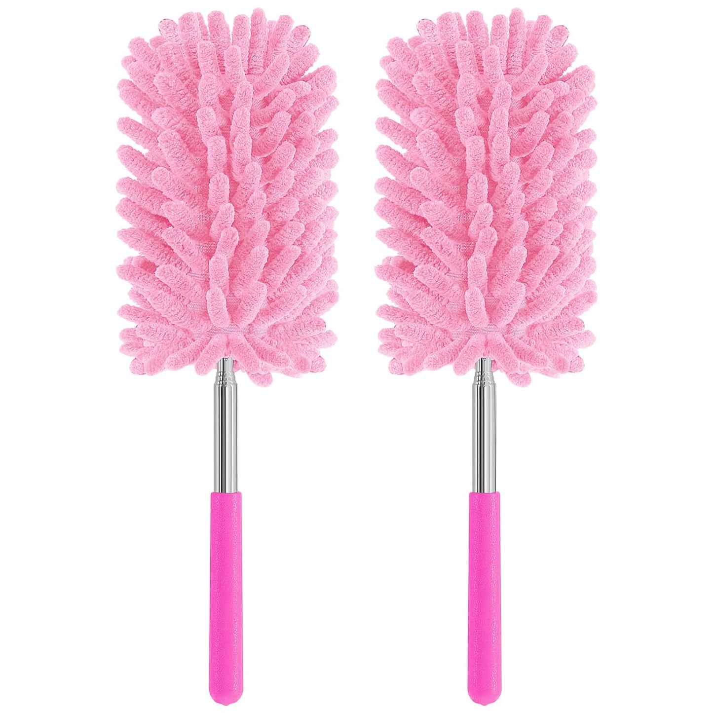 Mini Duster for Cleaning, 360° Bendable Hand Dusters with Extension Pole, Washable Small Duster for Car Interior, Office, Furniture