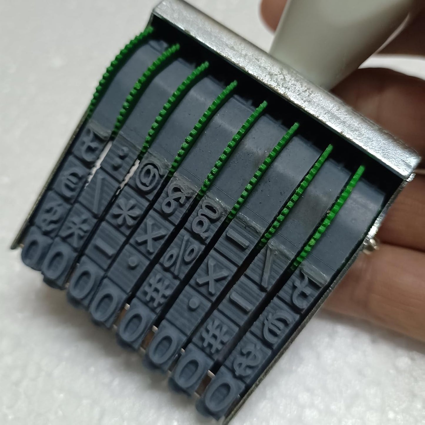 ZENG Date Stamps 8 Digits Roller Stamp Personalized Business Stamps Number Symbol Rolling Wheel Stamp Multi-Function DIY Scrapbooking Roller Stationery