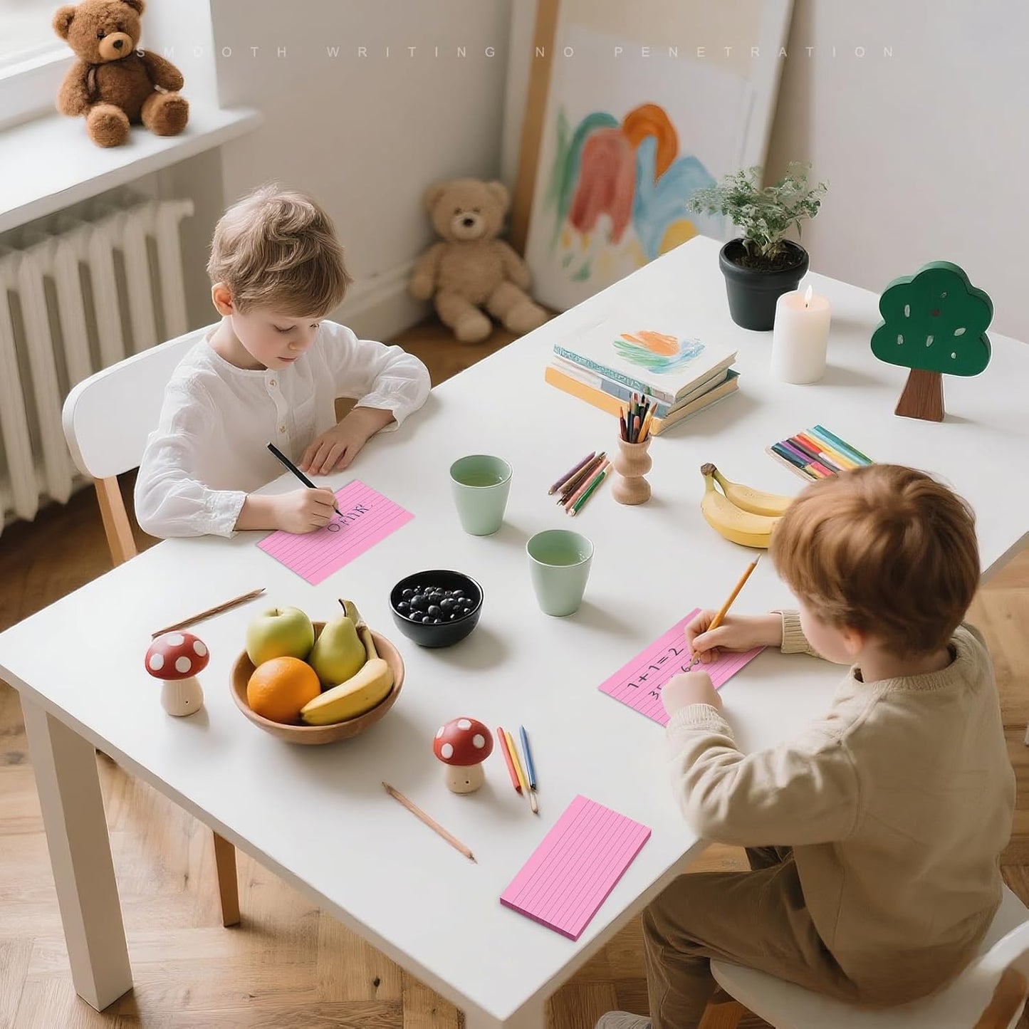 600 Count Index Cards 3 x 5 Inch Pink Lined Flash Cards Ideal for Studying and To-do-List, Portable Note Cards Taking for Students and Teachers, Flash Card Styled for Home, Office or School Use