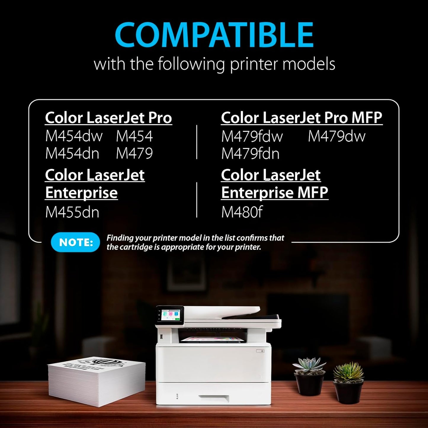 Smart Ink Compatible 414X Toner Cartridge Replacement for HP 414 X with Built-in Chip (4 Pack) to use with Color Laserjet Pro MFP M479fdw M479fdn M479fdw M454dw M454dn (Black Cyan Magenta Yellow)