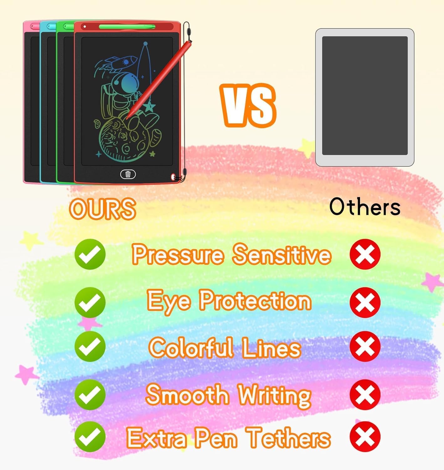 20 PCS LCD Writing Tablet for Kids Doodle Board 8.5" Colorful Screen Drawing Pads Reusable Drawing Writing Pad Learning Educational Toys for Kids Girls Boys 3-10